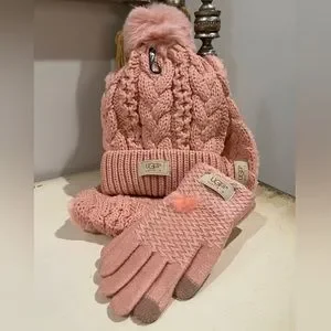UGG | Accessories | Ugg Pink Hat Infinity Scarf Glove Set  display picture 3